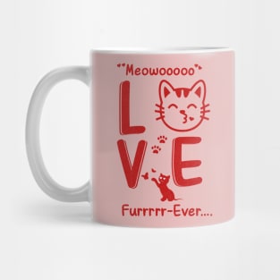 Valentine Cat Love T Shirt Unisex Cat parent Mug